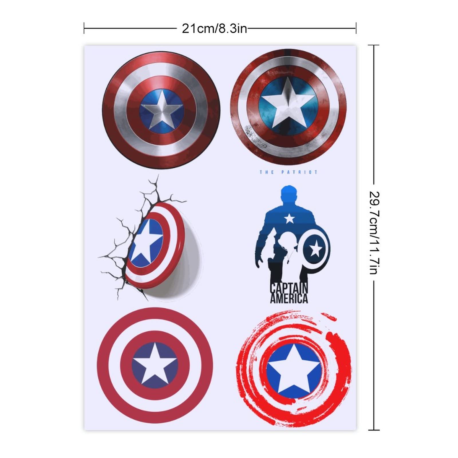 Amazon.co.jp: ステッカー セット シール キャプテンアメリカ 盾 防水